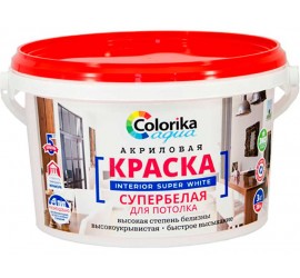Краска "Colorika Aqua" для потолков супер-белая 3 кг - фото - 1
