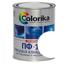 Эмаль ПФ-115 белая матовая "Colorika" 0,9 кг - фото - 1