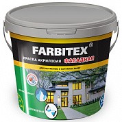 Краска акриловая фасадная 6 кг Farbitex - фото - 1