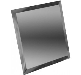 Квадратная зеркальная графитовая плитка с фацетом 10мм КЗГ1-02 - 200х200 мм/10шт - фото - 1