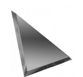 Треугольная зеркальная графитовая плитка с фацетом 10мм ТЗГ1-01 - 180х180 мм/10шт - фото - 1
