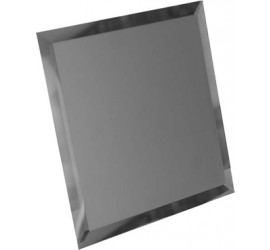 Квадратная зеркальная графитовая матовая плитка с фацетом 10мм КЗГм1-03 - 250х250 мм/10шт - фото - 1
