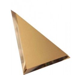 Треугольная зеркальная бронзовая плитка с фацетом 10мм ТЗБ1-01 - 180х180 мм/10шт - фото - 1