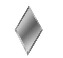 Зеркальная серебряная плитка РОМБ РЗС1-01 20х34 - фото - 1