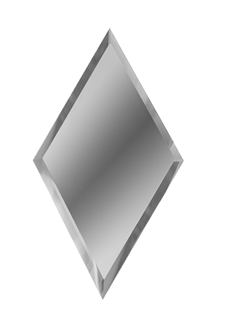 Зеркальная серебряная плитка РОМБ РЗС1-02 30х51 - фото - 1