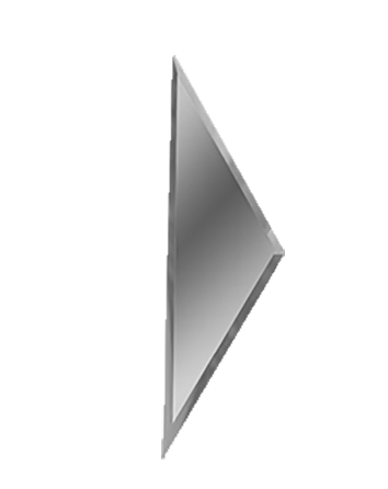 Зеркальная серебряная плитка ПОЛУРОМБ боковой РЗС1-02(б) 15х51 - фото - 1