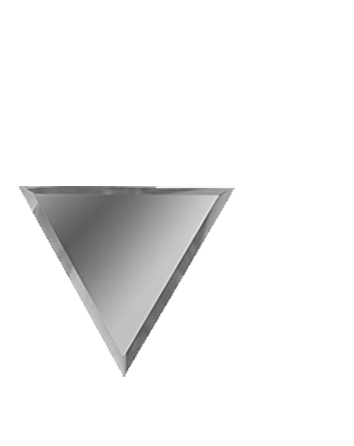 Зеркальная серебряная плитка ПОЛУРОМБ внутренний РЗС1-01(вн) 20х17 - фото - 1
