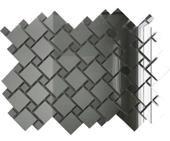 Мозаика зеркальная Серебро + Графит С70Г30 ДСТ с чипом 25х25 и 12х12/300 x 300 мм (10шт) - 0,9 - фото - 1