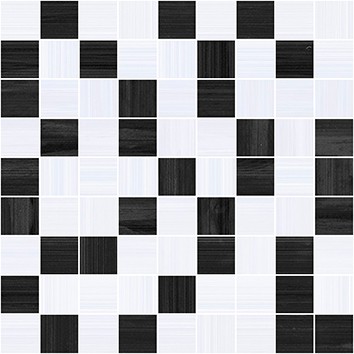 Stripes Мозаика чёрный+серый 30х30 - фото - 1
