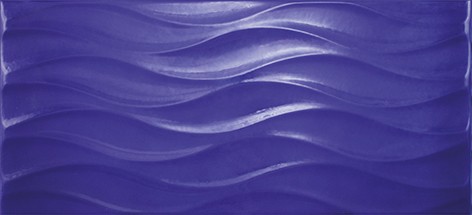 Wave Плитка настенная синяя (WAG121) 20х44 - фото - 1