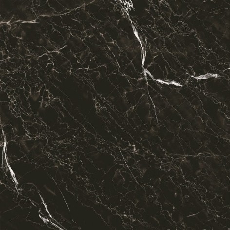 Classic Marble Snow Black Керамогранит черный глянцевый, GT-272/gr 40х40 - фото - 1