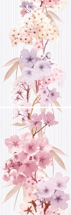 Sakura Панно P2D131 20х60 (из 2-х пл.) - фото - 1