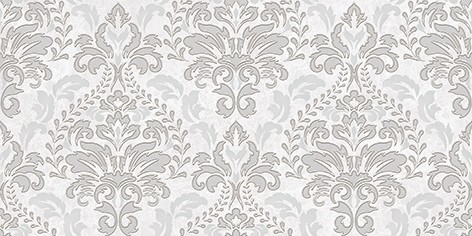 Afina Damask Декор серый 08-03-06-456 20х40 - фото - 1