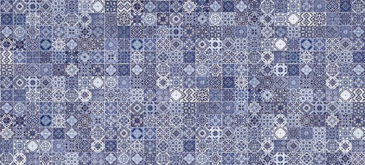 Hammam облицовочная плитка рельеф голубой (HAG041D) 20x44 - фото - 1