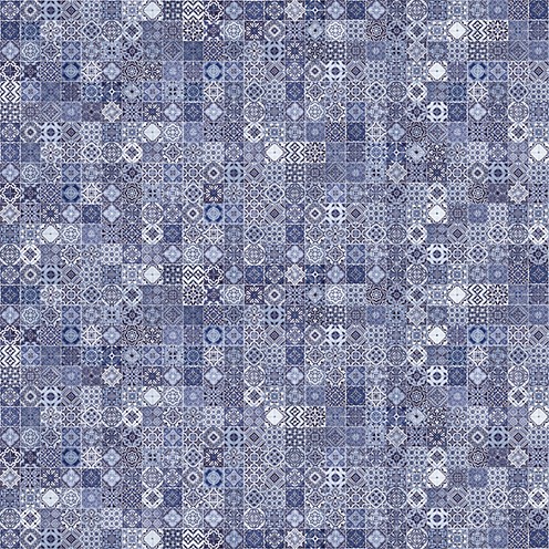 Hammam глаз. керамогранит голубой (16105) 42x42 - фото - 1