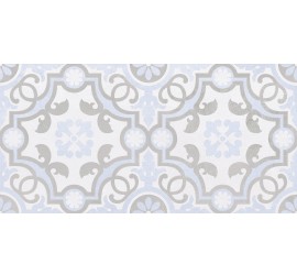 Depo Плитка настенная узор голубой 34017 25х50 - фото - 1