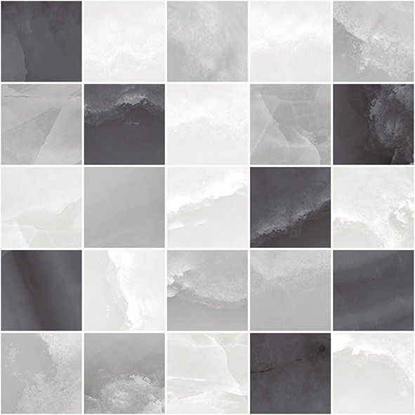 Prime Декор мозаичный серый микс MM34040 25х25 - фото - 1