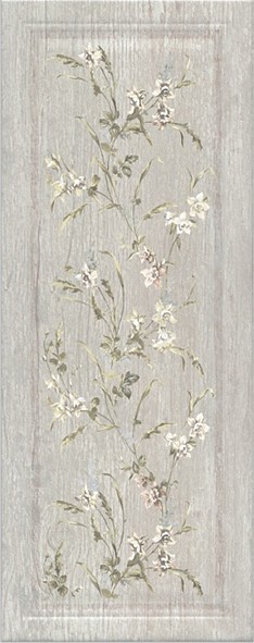 Кантри Шик Плитка серый панель декорированнный 7189 20х50 - фото - 1