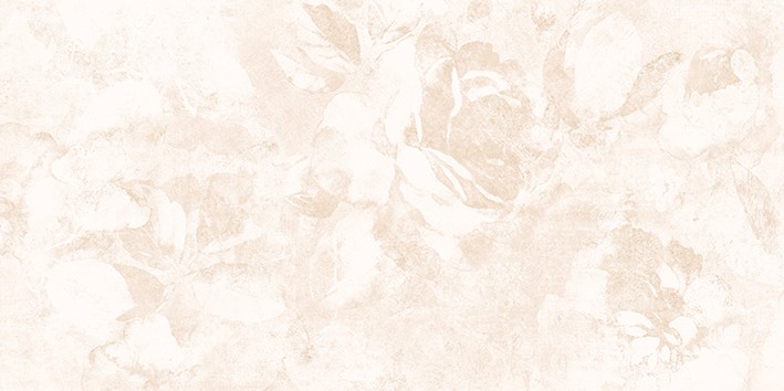 Fresco Плитка настенная декорированная рельеф цветы светло-бежевый (C-FRL302D) 29,7x60 - фото - 1