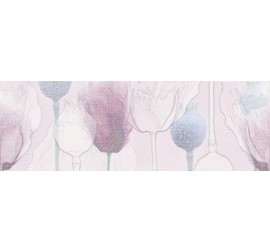 Lila Вставка цветы розовый (LL2U071DT) 25x75 - фото - 1