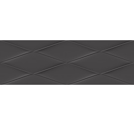 Vegas Плитка настенная рельеф черный (VGU232) 25x75 - фото - 1