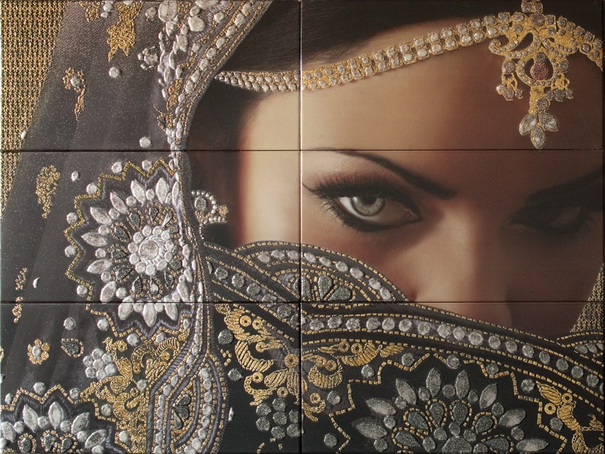 Mural Yasmin Negro Панно ( из 6 пл.) 75x100 - фото - 1