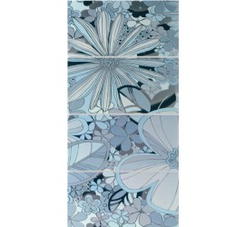 Камила панно цветы голубой 1608-0102 40х80 (комплект 4 шт) - фото - 1