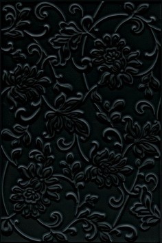 Аджанта Плитка настенная цветы черный 8217 20х30 - фото - 1