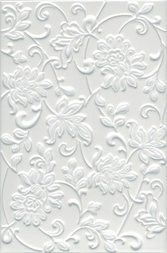 Аджанта Плитка настенная цветы белый 8216 20х30 - фото - 1