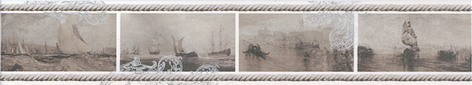 Ньюпорт Бордюр Корабли коричневый STG\A209\15010 40х7,2 - фото - 1