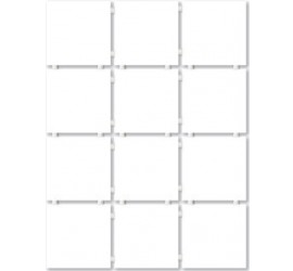 Конфетти белый блестящий 1146T полотно из 12 частей (9,9х9,9) 30х40 - фото - 1