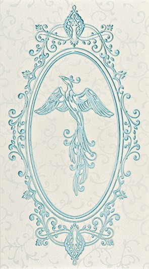 Анастасия Декор орнамент голубой 1645-0097 25х45 - фото - 1
