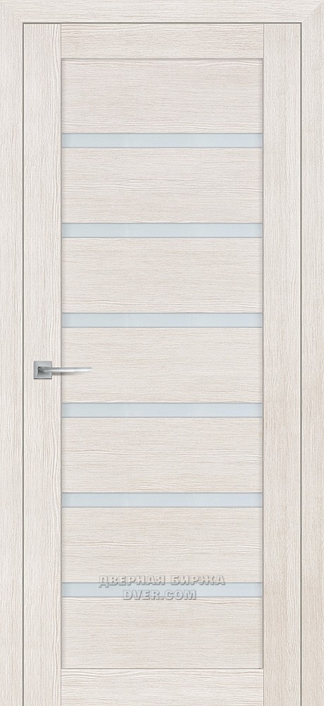 Дверь ТЕХНО 607 экошпон (3D), Эшвайт, полотна 60, 70,80 - фото - 1