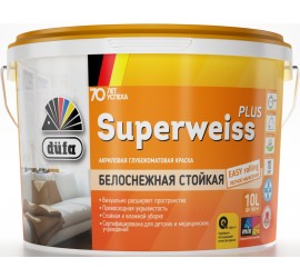 Краска ВД SUPERWEISS PLUS 2.5л DufaRetail - фото - 1