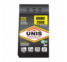 Клей для плитки "UNIS 2000" 5 кг - фото - 1