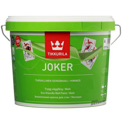 Краска ДЖОКЕР моющаяся акрилат. мат. база С 2,7 л. TIKKURILA - фото - 1