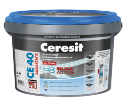 Эластичная водоотталкивающая затирка для швов Ceresit СЕ 40 Aquastatic жасмин 2 кг - фото - 2