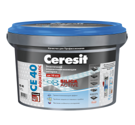 Эластичная водоотталкивающая затирка для швов Ceresit СЕ 40 Aquastatic жасмин 2 кг - фото - 2