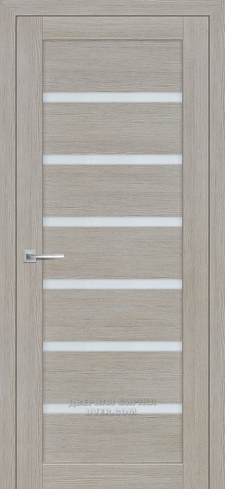 Дверь ТЕХНО 607 экошпон (3D), Светло-серый, полотна 60, 70 - фото - 1