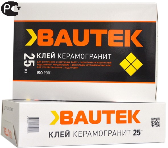 Клей плиточный Керамогранит BAUTEK 25 кг - фото - 1