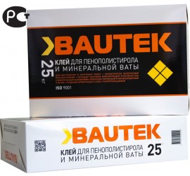 Клей для пенополистерола и минеральной ваты BAUTEK 25 кг - фото - 1