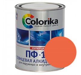 Эмаль ПФ-115 оранжевая 0,8 кг "Colorika" - фото - 1