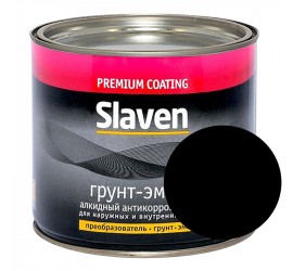 Грунт-эмаль черный "Славен" 0,5 кг - фото - 1