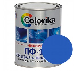 Эмаль ПФ-115 синяя 0,8 кг "Colorika" - фото - 1