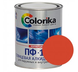 Эмаль ПФ-115 красная 0,8 кг "Colorika" - фото - 1