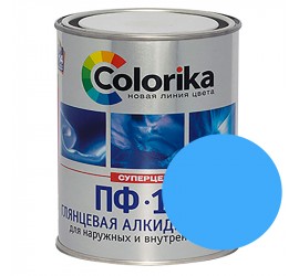 Эмаль ПФ-115 ярко-голубая 0,8 кг "Colorika" - фото - 1