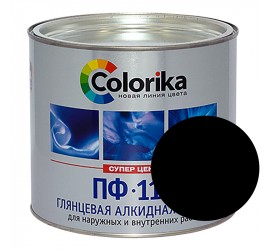 Эмаль ПФ-115 черная 1,8 кг "Colorika" - фото - 1