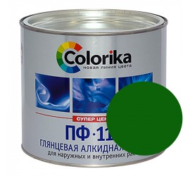 Эмаль ПФ-115 зеленая 1,8 кг "Colorika" - фото - 1