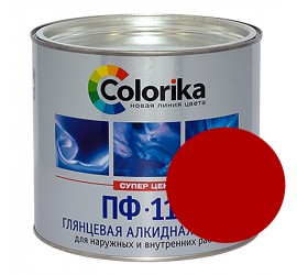 Эмаль ПФ-115 бордовая 0,8 кг "Colorika" - фото - 1