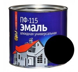 Эмаль ПФ-115 алкидная универсальная черная 1,8 кг - фото - 1